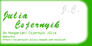 julia csjernyik business card