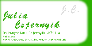 julia csjernyik business card